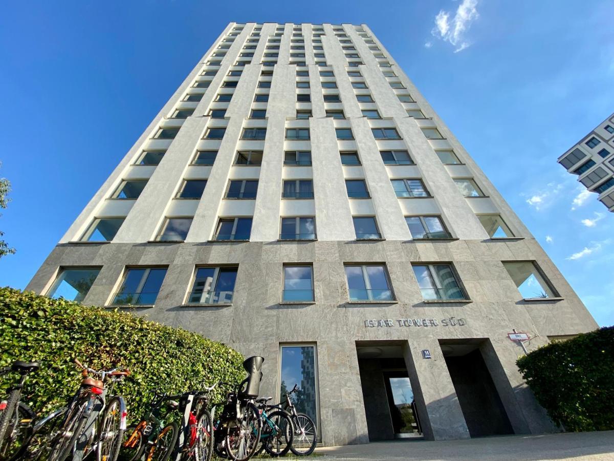 Alpen-Panorama Suite - Einzigartige Privatsuite Hoch Ueber Muenchen, 12Tes Og, Alpenblick, Loggia, Whirlpool, 15 Minuten Zum Zentrum, Ruhe Und Erholung In Der Stadt Muenchen Fuer Privat Und Geschaeftlich Reisende מראה חיצוני תמונה